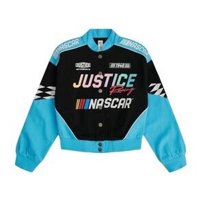 Girl's jean jacket Xs 5/6 NASCAR X Justice Collab Racing Jacket
